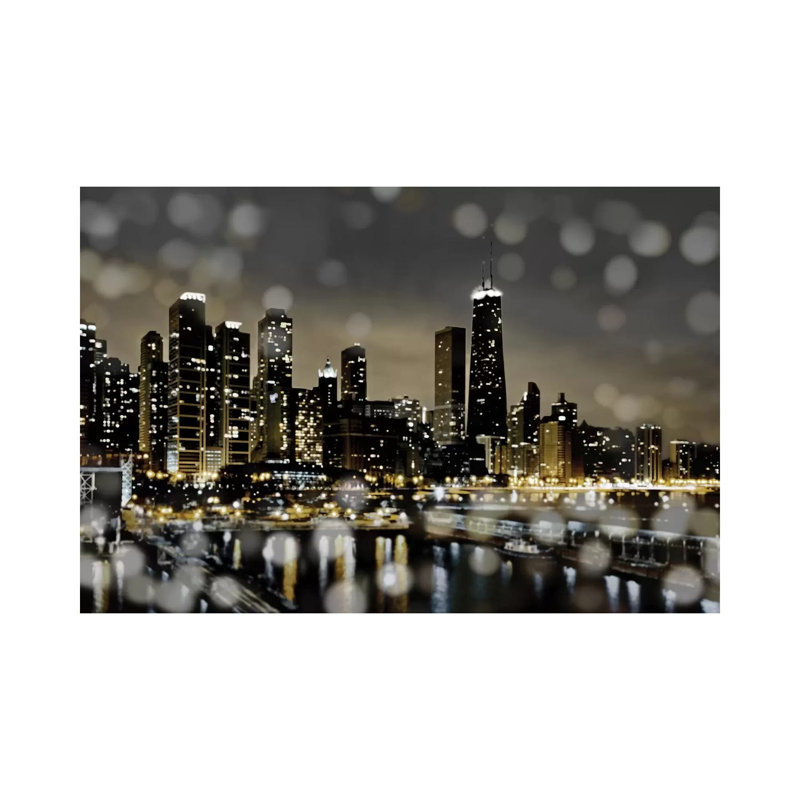 Chicago Nights II 1 Piece Wall Art on Canvas, 30.48 cm H x 45.72 cm W, Wrapped Canvas