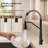  Commercial Dual-Function Pull Down Kitchen Faucet with High Arc Spring Spout-114551117