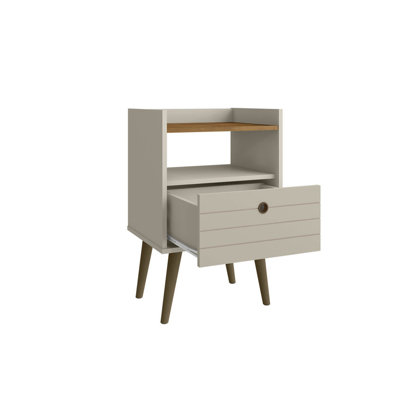 Helaina 17.71'' W Nightstand, Off White