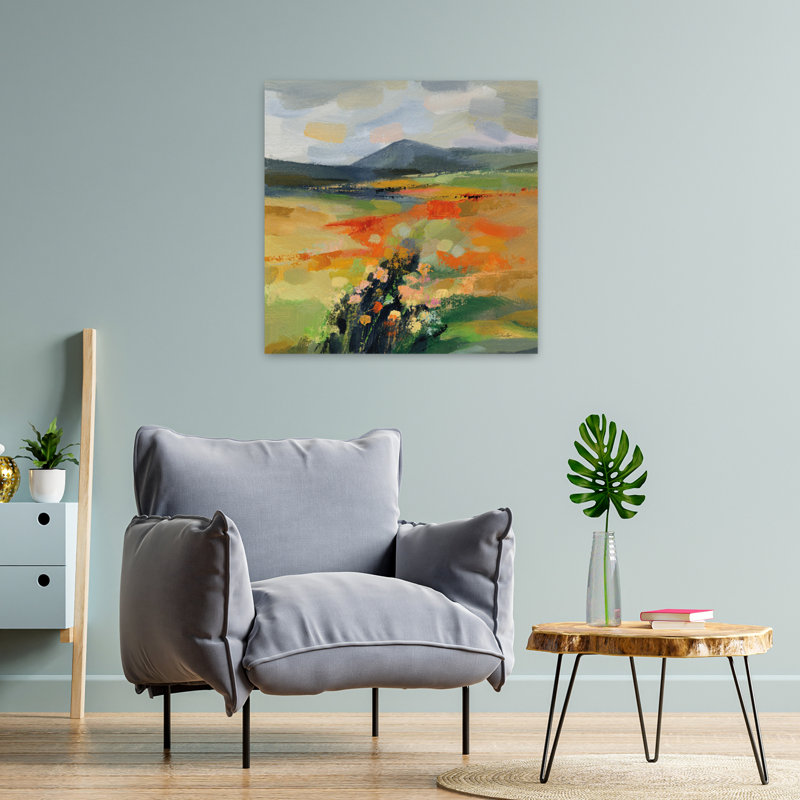 Chemin, art floral contemporain, H 24 po x l 24 po