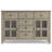 Artisan 54"W Solid Wood Sideboard Buffet with Tempered Glass Doors and 6 Drawers-900255858