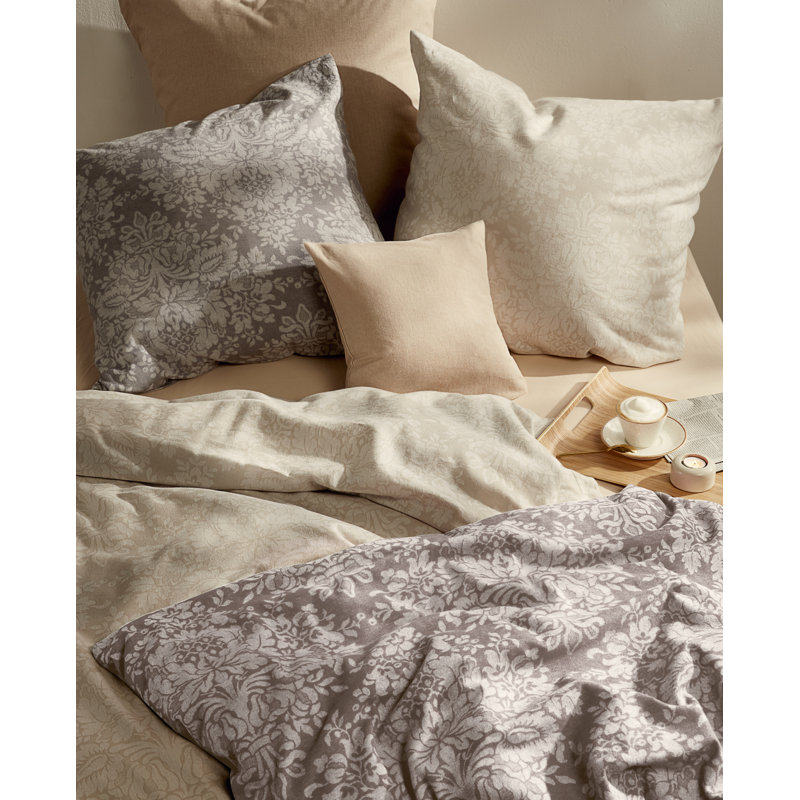 Lech Duvet Cover Set, Grey, 155 x 200 cm - 1 Pillowcase (80 x 80 cm)