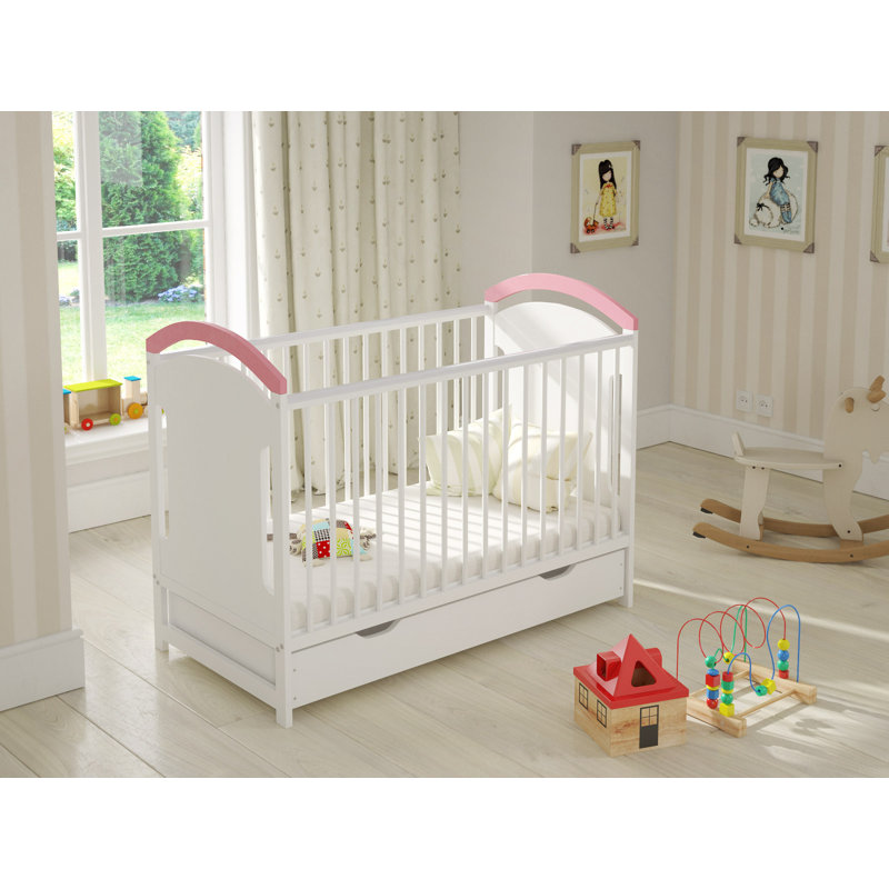 Mellinger 2 Cot Bed, Pink/White
