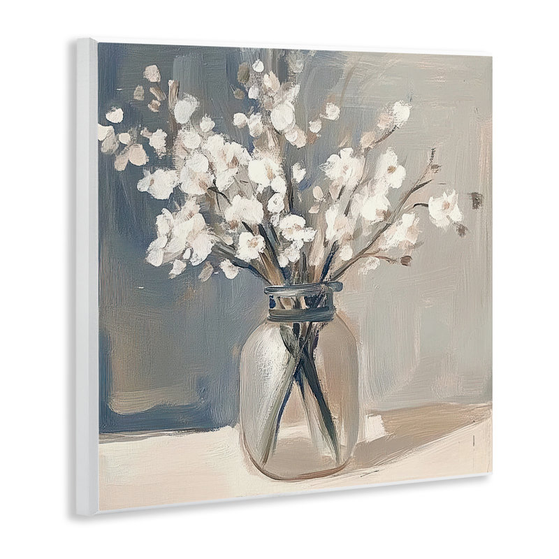 Plaque murale pétales dans un vase en verre, design par Mona Grace