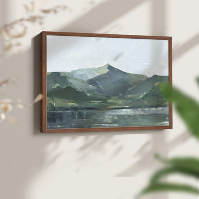 «Green Grey Mountains I», reproduction encadrée