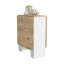 Table pliante avec design extensible en 3 formes, blanc / macadamia-1201063727