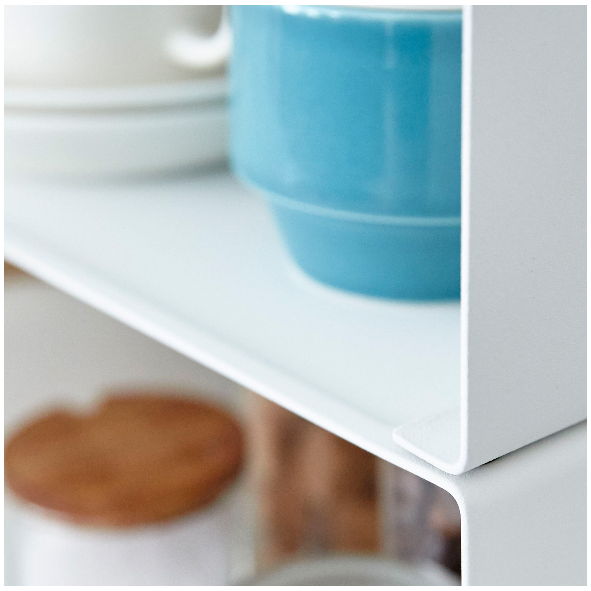 Tower Yamazaki Home Stackable Kitchen Rack, Storage Organizer Counter Shelf, Small, Stack up to Two, 5.5" H x 12" W x 5.5" D