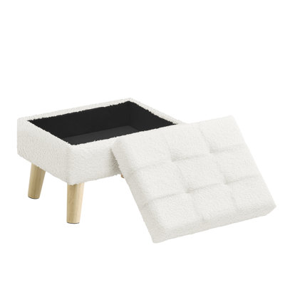 40cm Wide Clear Utility Stool Ottoman