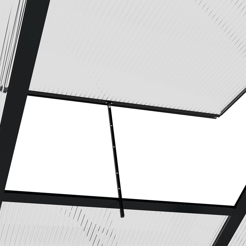 Torric Modern Polycarbonate Greenhouse With Aluminium Frame And Sliding Door