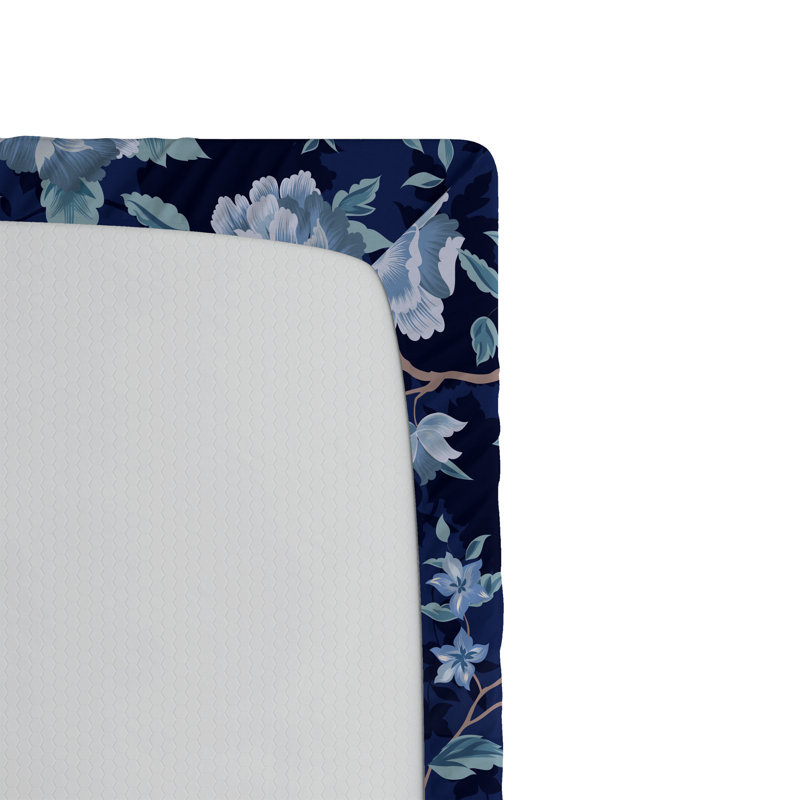 Drap-housse Ambesonne, Lavande foncé, bleu ciel / floral, Drap-housse très grand californien