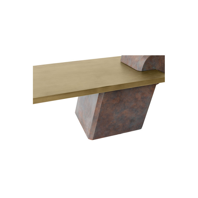 Table basse à piédestal en béton Fleek
