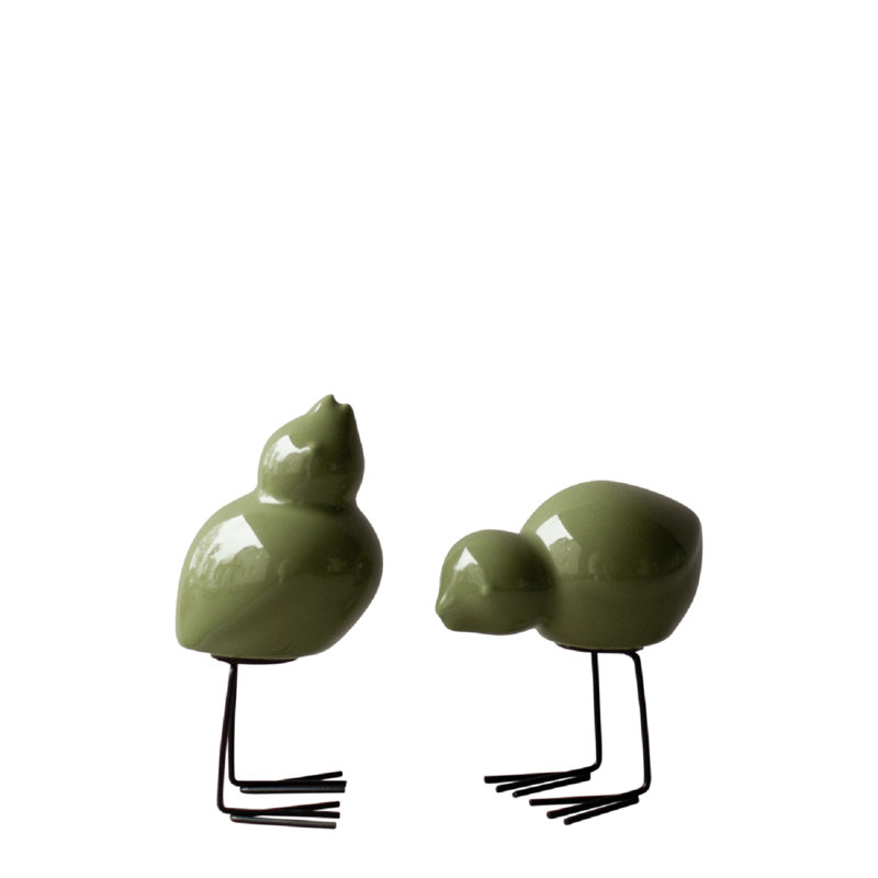 Paquet de 2 oiseaux suédois vert brillant