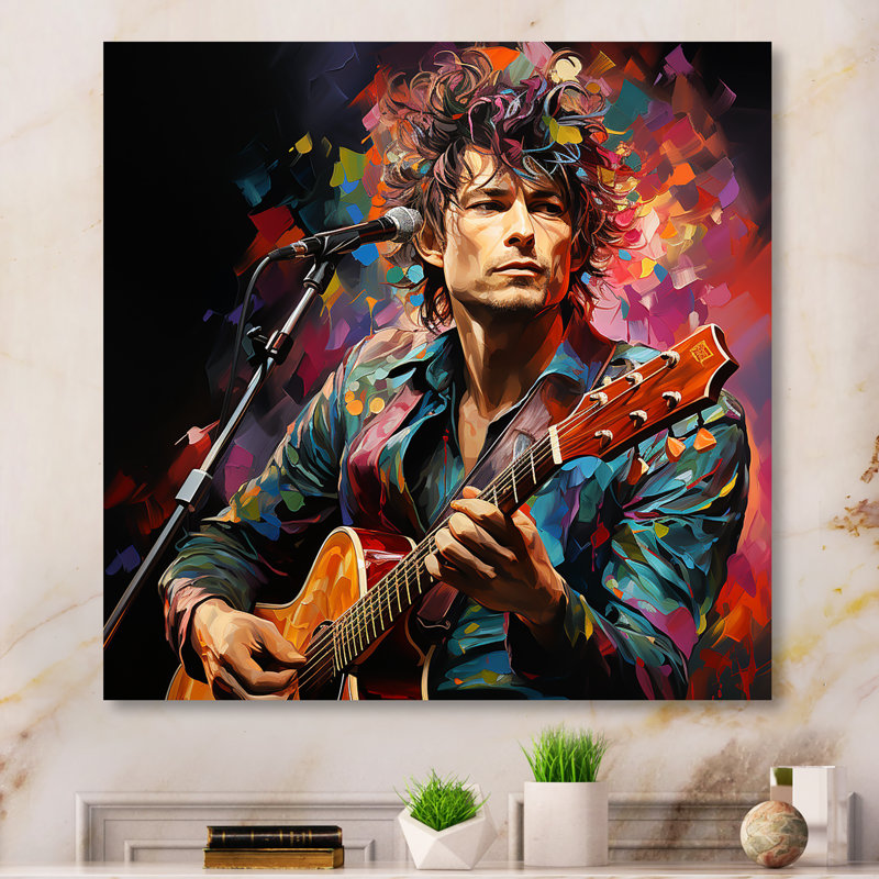 Rockstar Portrait 2 - Music Metal Wall Art, 29" H x 29" W