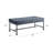 Gray Velvet Bench, Sandy Finish, Kd, Memory Foam Backed Dater Pipe Design, Metal Bench Frame, Under Gap 13", Max Load 300Lbs, Product Depth Dimension 24", Width 48", Height 18 Finish In Kd With