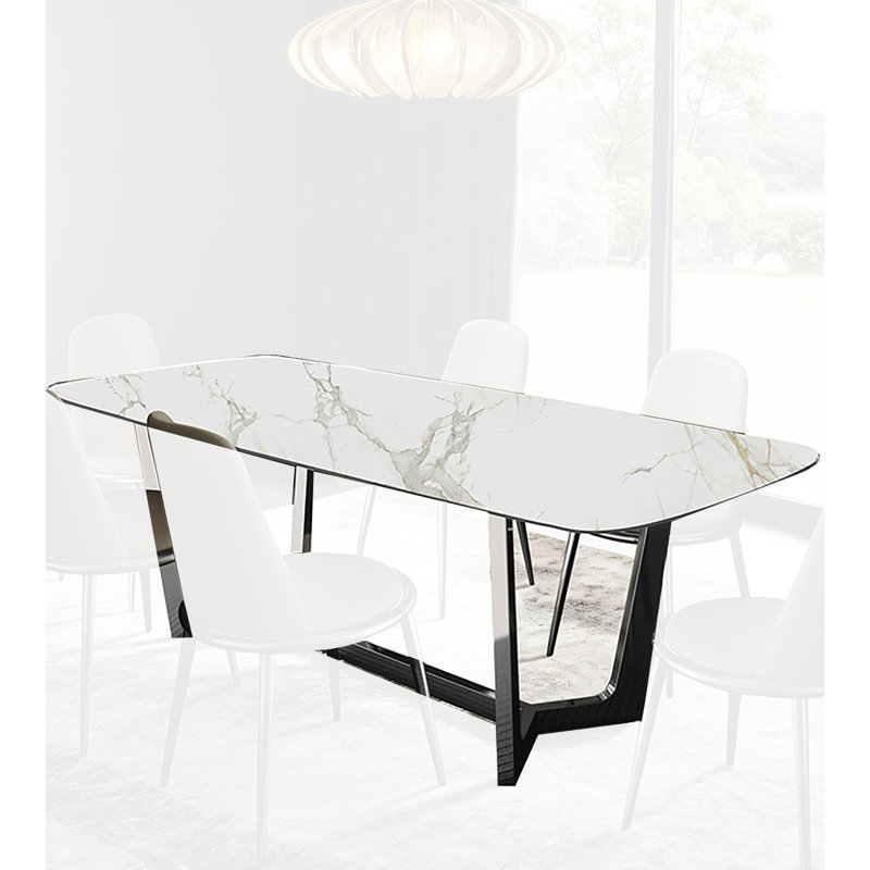 Table de salle à manger Triphet, Argent argent