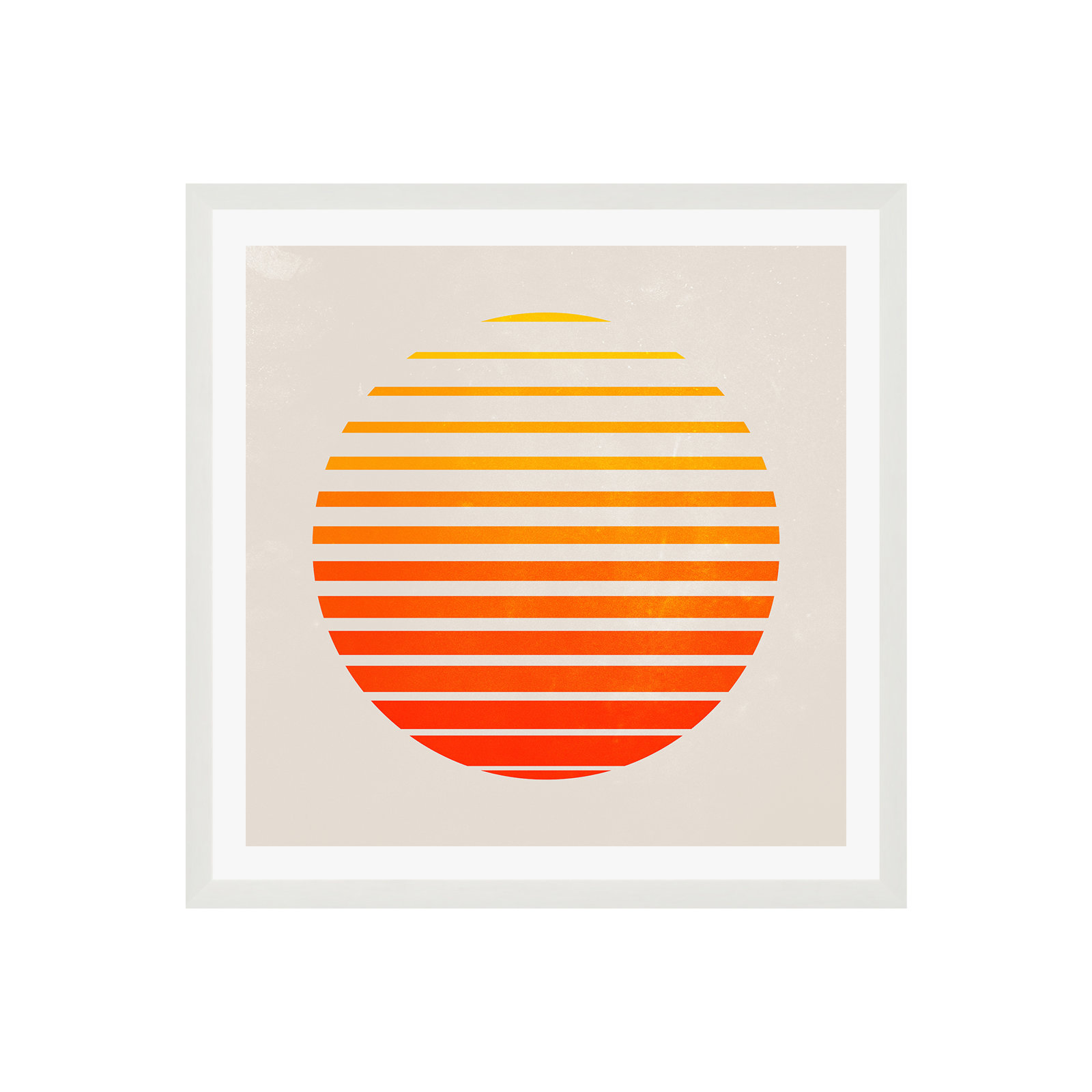 Springs 3 Rising Sun Edit by Ayeyokp, No, White Floater Framed, 36" H x 36" W x 2" D