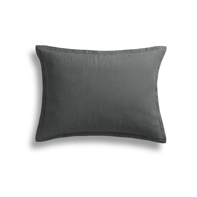 Stone Washed Duvet Cover, Queen Duvet Cover + 2 Queen Shams, Charcoal