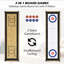 Shuffleboard et jeu de curling 2 en 1, ensemble de jeu de curling de table de jeu de galets portable avec 8 roulettes