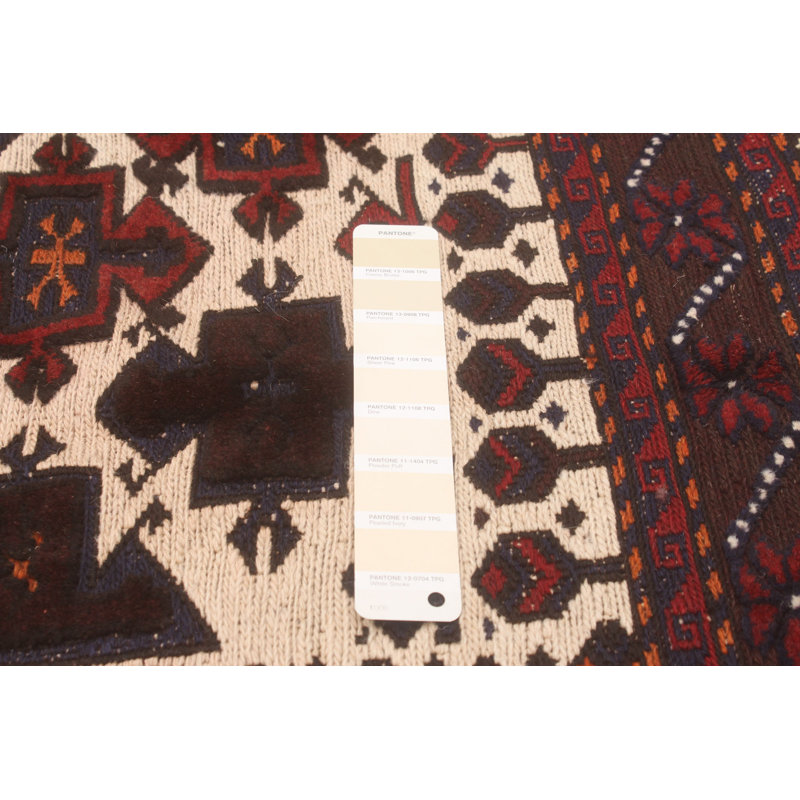 Tapis ivoire tadjik rouge 6 pi 7 po x 9 pi 1 po