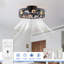 Ventilateur de plafond noir moderne 20 po