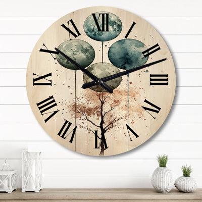 Horloge murale en bois massif Tuckerman