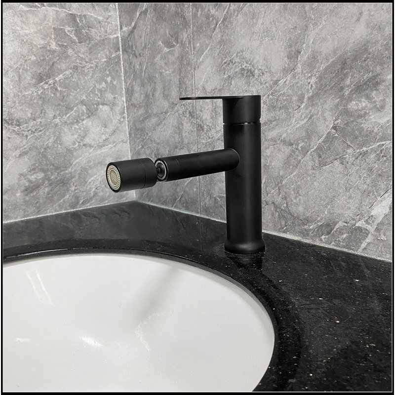 Robinet de lavabo de salle de bain, robinet de lavabo monotrou moderne à poignée simple