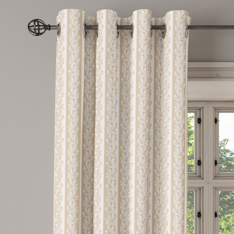 Rideau décoratif à 2 panneaux pour rideaux à œillets Astoria Grand Victorian, 50 po x 72 po, brun clair