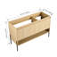 Meuble-lavabo de 48 po - Bois d'ingénierie fabriqué en bois d'ambiance moderne à colorier 3 pièces de porte à fermeture en douceur Mécanisme d'armoire compartimentée-620287112