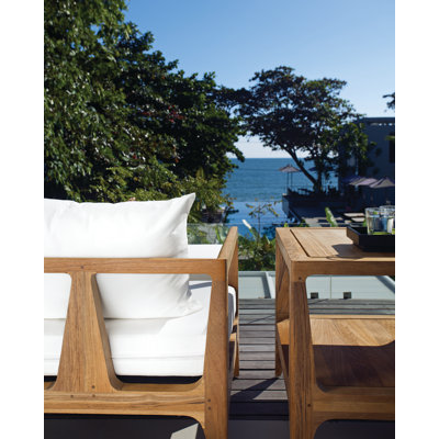 Limited Wood Outdoor Lounge Chair , Sunbrella® Cushions Included