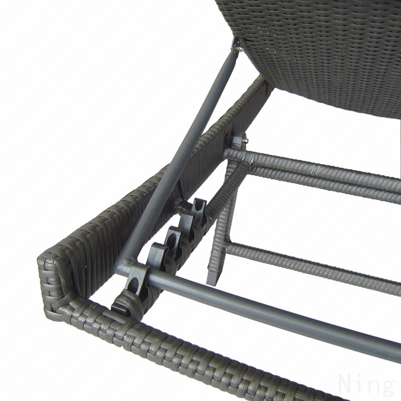2-Piece Pe Wicker Chaise