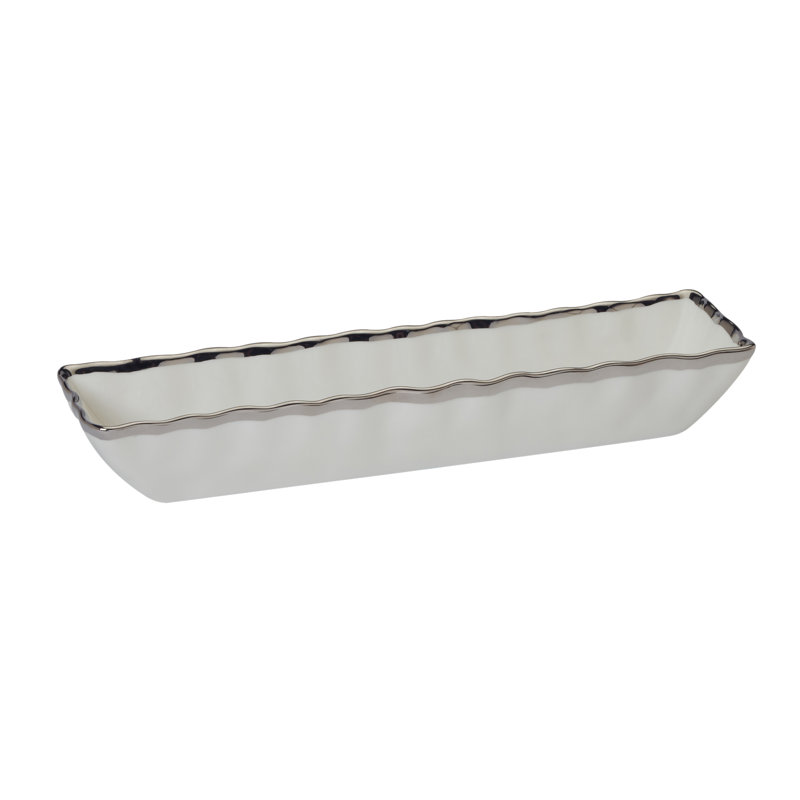 Regency Silver Cracker Tray 13in x 3in
