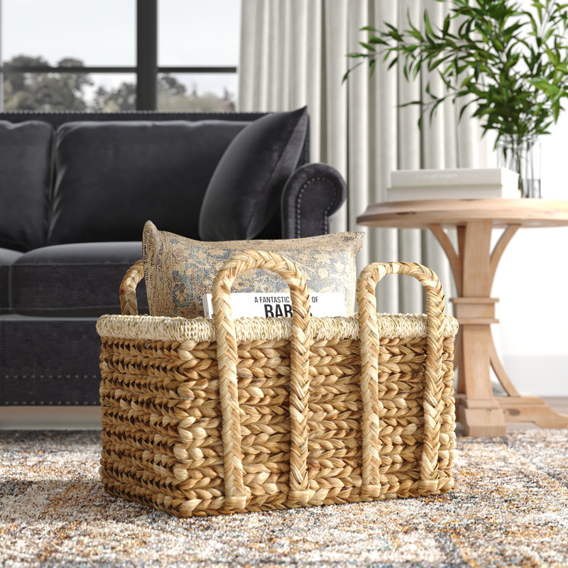 Wicker Basket, 20" L x 9.5" W x 12.5" H