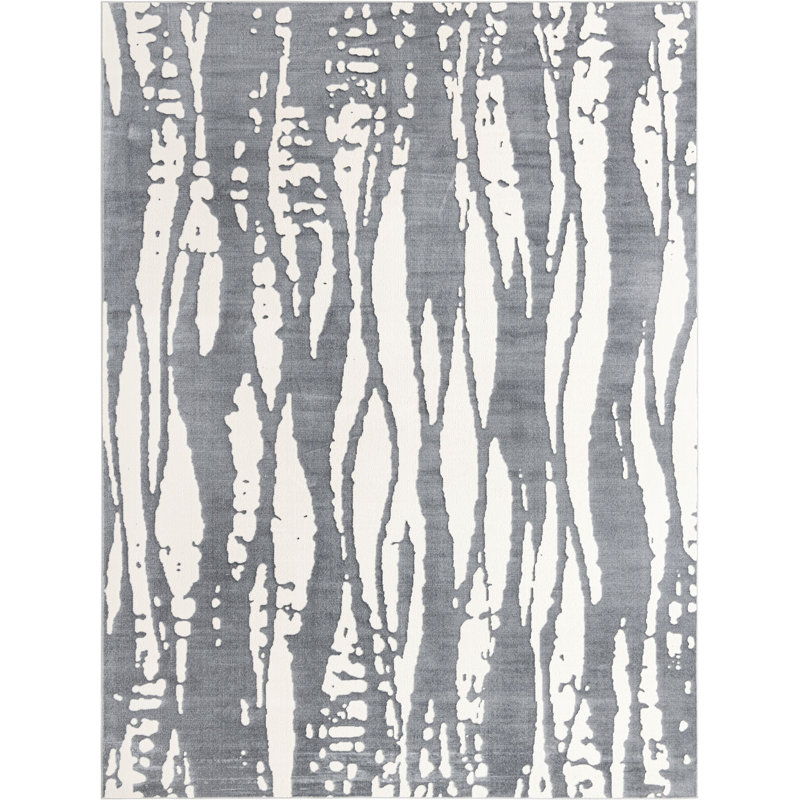 Tapis contemporain Bramore couleur marbre, Rectangle 9 pi x 12 pi