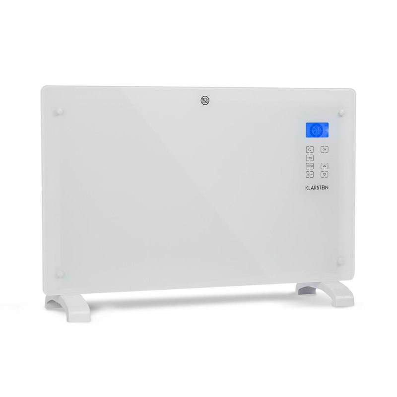 Klarstein Norderney 2000W Electric Panel Space Heater with Adjustable Thermostat , Remote Included, White