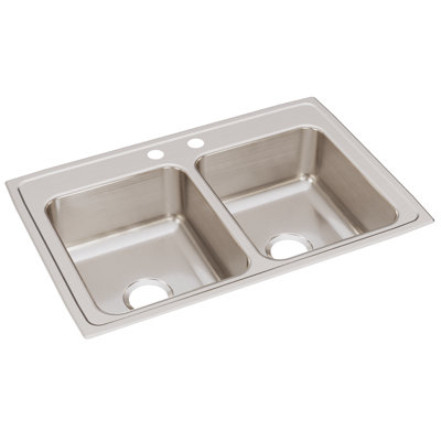 Évier de cuisine à double cuves l 33 po x l 22 po Lustertone