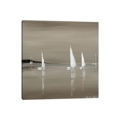 Sailing Grey II by Andrea Cook - Wrapped Canvas Painting