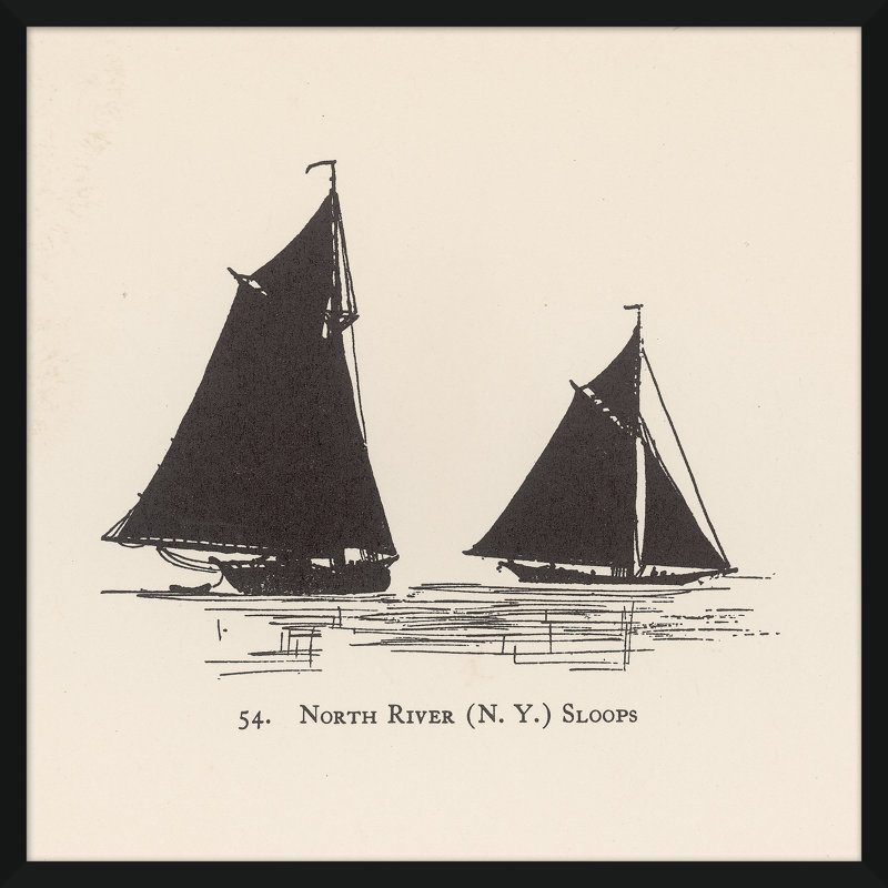 North River Sloops Sailboats Giclee Print
