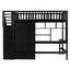 Lit mezzanine simple avec éléments tactiles et polyvalents: bibliothèque, tiroirs, bureau, garde-robe - tout compris pour les enfants de plus de 6 ans-1190463479