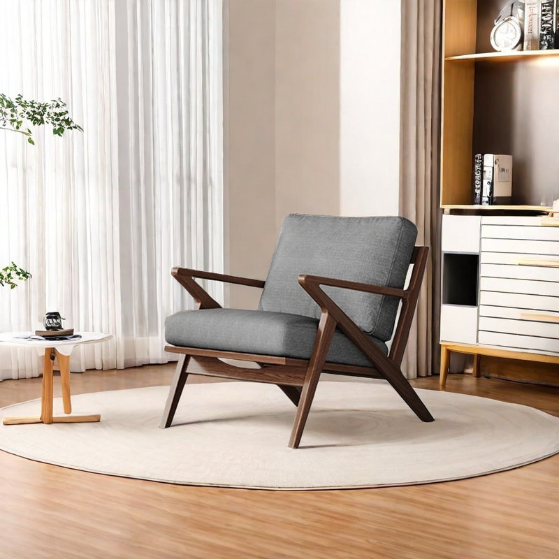 Comfortable Breathable Chair, Dark Gray Polyester Blend