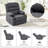 Extendable Armrest Swivel Glider Chair, 360° Rotation Rocking Chair With Cup Holders & Side Pockets-314941592