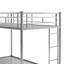 Lit simple superposé au-dessus d'un lit gigogne en argent brillant - Facile à assembler et à utiliser Spacieux espace de couchage pour les invités-248202797