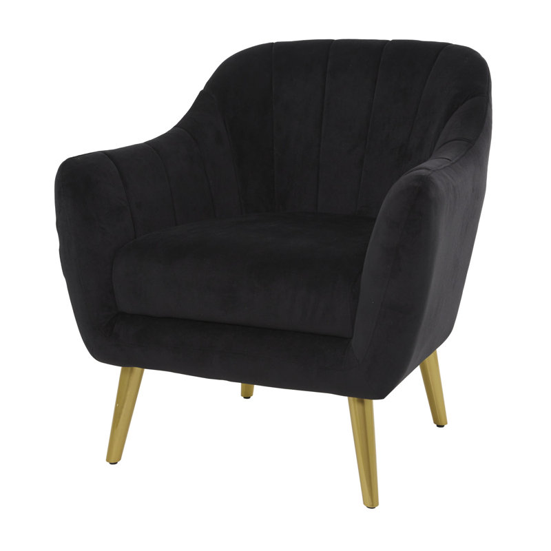 Chaise d'appoint en polyester, Polyester noir