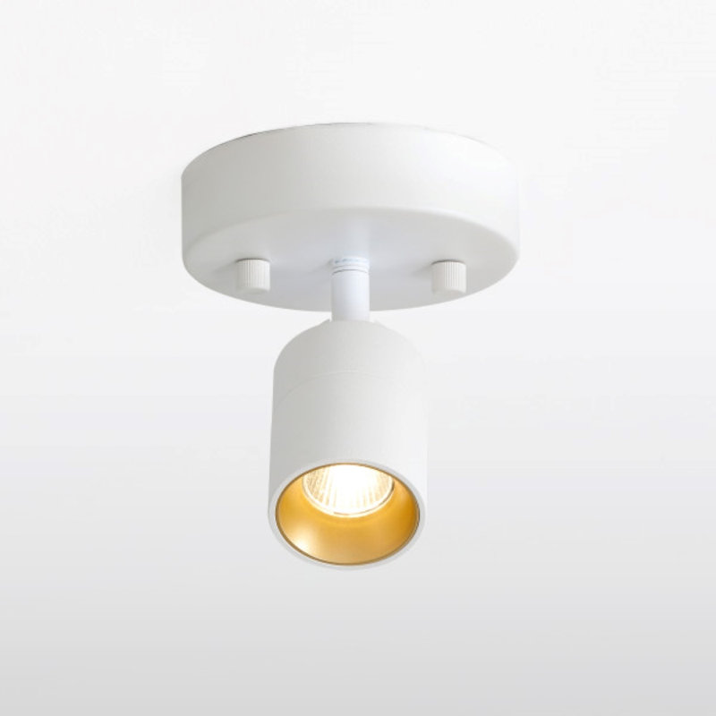  1 - Light 4.7'' Simple Cylinder LED Directional and Spotlight, Sand White
