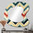 Brosnan Soft Color Vintage Multicolor Chevron - Chevron Unique Shape Decorative Mirror, Glam Asymmetrical Wall Mirror, Printed Metal Art-977365034