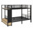 Metal Bunk Bed For Teens With Storage Shelves ,Drawers And Pegboard-1919693248