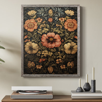 Imprimé encadré de la série II de William Morris - bois massif