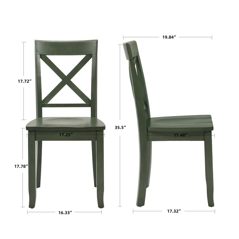 Chaises de salle à manger Bronxton, Vert, 4