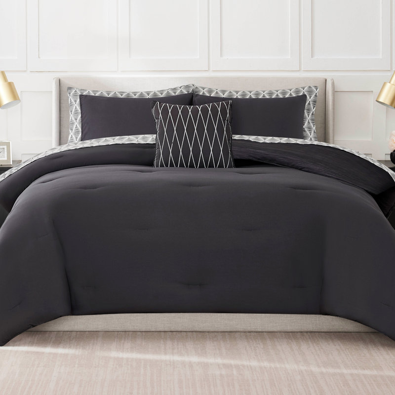 Nine West Nouveau Geometric Bed-in-a-Bag Comforter Set, King