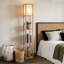 Lampe sur pied DEL à 3 tablettes avec abat-jour carré en tissu Maxwell 63 po.-134623862-134623865
