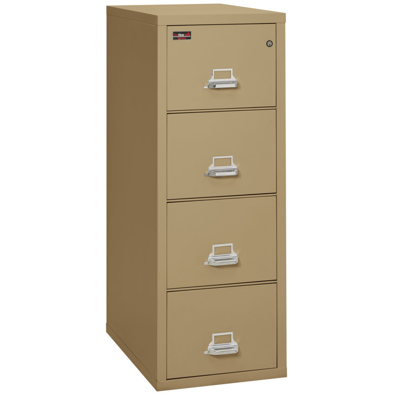 21.3125'' Wide 4 -Drawer Steel File Cabinet, Sand, Key Lock